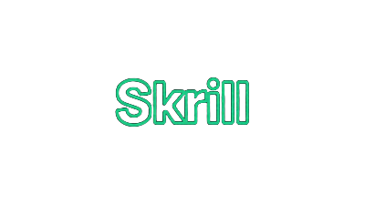 Skrill Logo in Smaragdgr&uuml;n als Neon-Outlinesymbol f&uuml;r Roby Casino E-Wallet-Zahlung