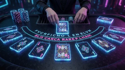 Futuristisches Blackjack mit Neon-Kanten als featured Titel bei Roby Casino Blackjack online