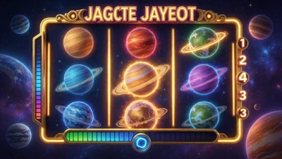Weltraum-Jackpot-Slot mit leuchtenden Planeten als featured Titel bei Roby Casino